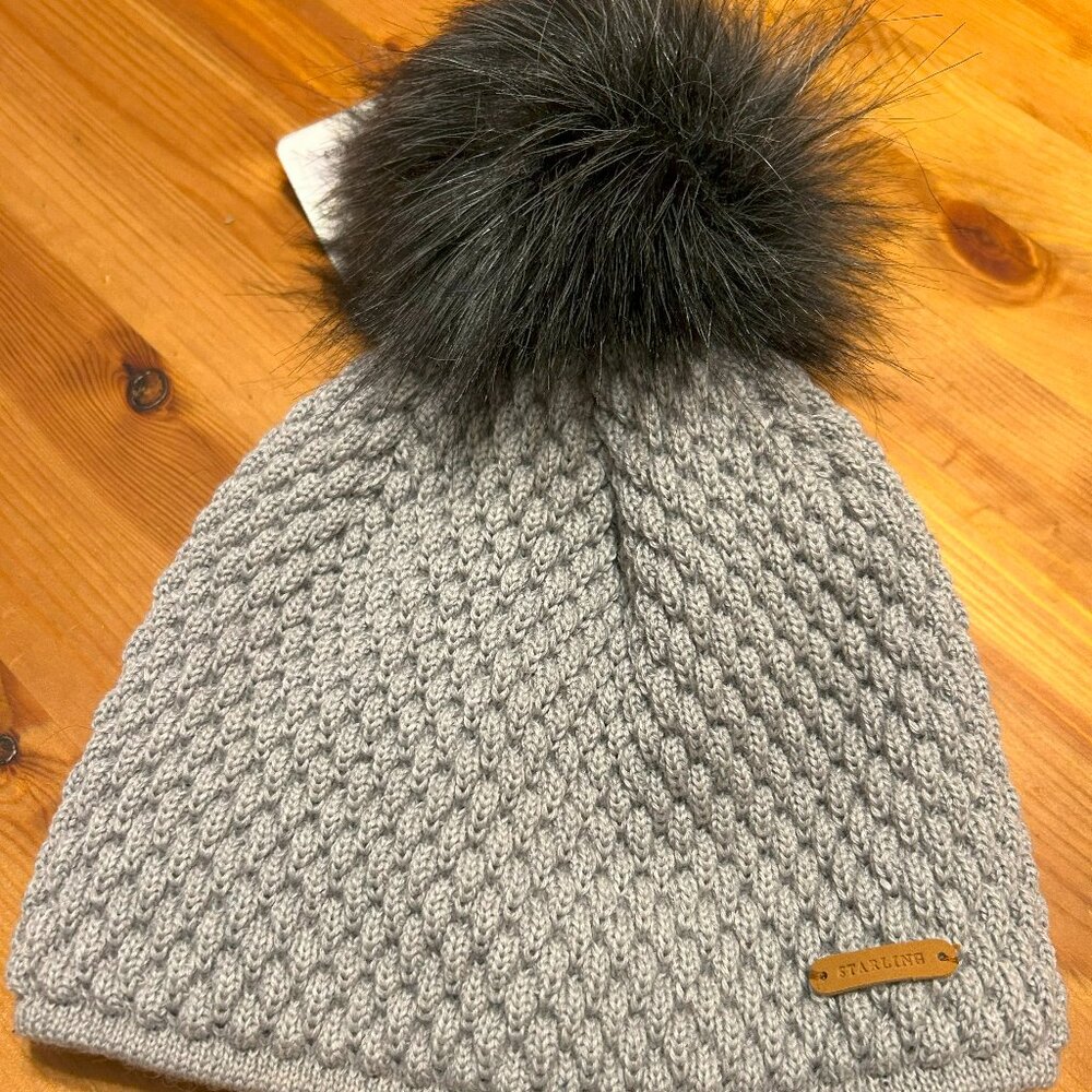 Starling Neil Faux Fur Pom Beanie - NWT